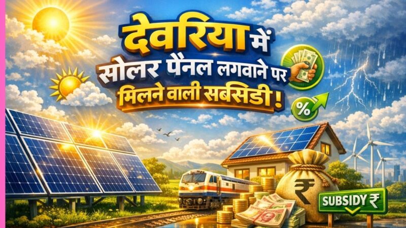 देवरिया में सोलर पैनल सब्सिडी: आवेदन प्रक्रिया, पात्रता और मिलने वाले फायदे