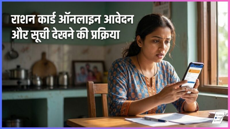 राशन कार्ड ऑनलाइन आवेदन और सूची देखने की प्रक्रिया